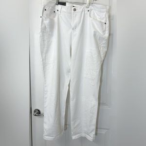 Lauren Ralph Lauren White Jeans Straight Size 16W